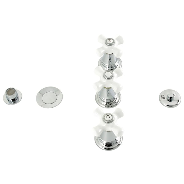 ThreeHandle Bidet Faucet, Polished Chrome